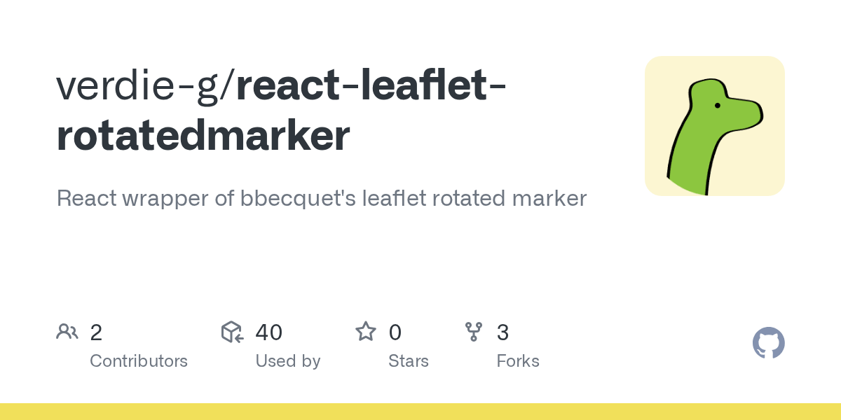 React Leaflet Example Github GitHub verdieg/reactleafletrotatedmarker React wrapper of