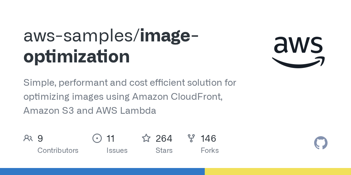 GitHub awssamples/imageoptimization Simple, performant and cost