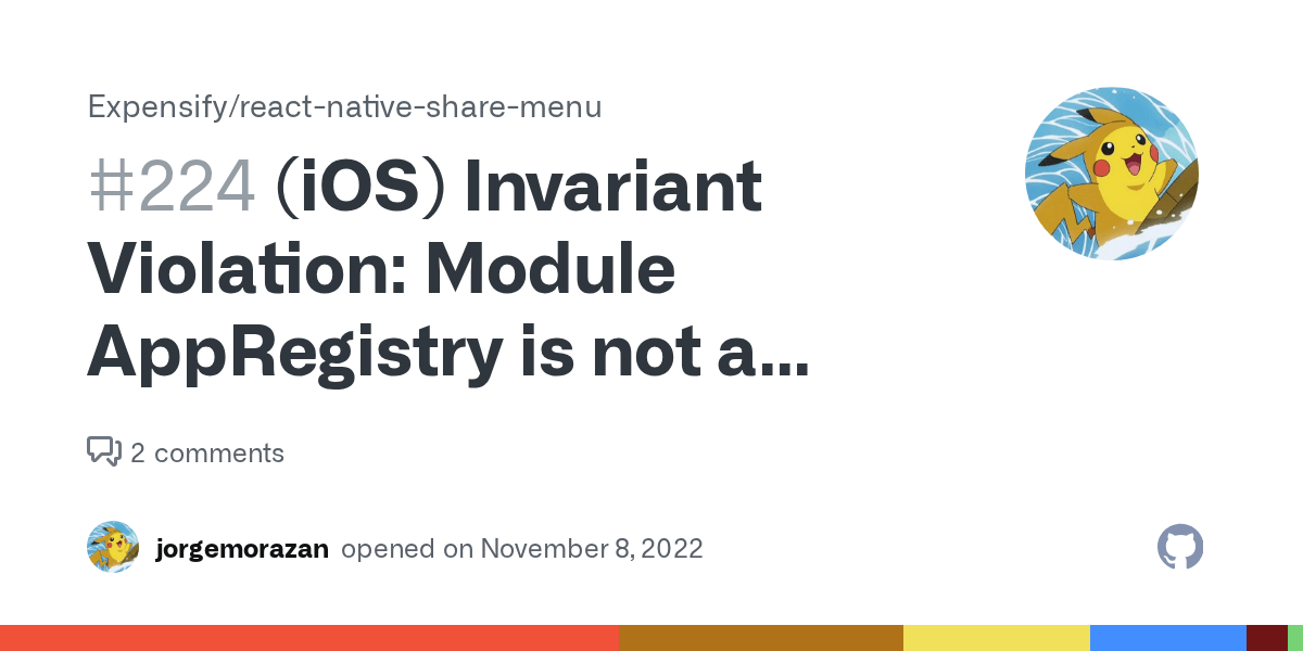 (iOS) Invariant Violation Module AppRegistry is not a registered