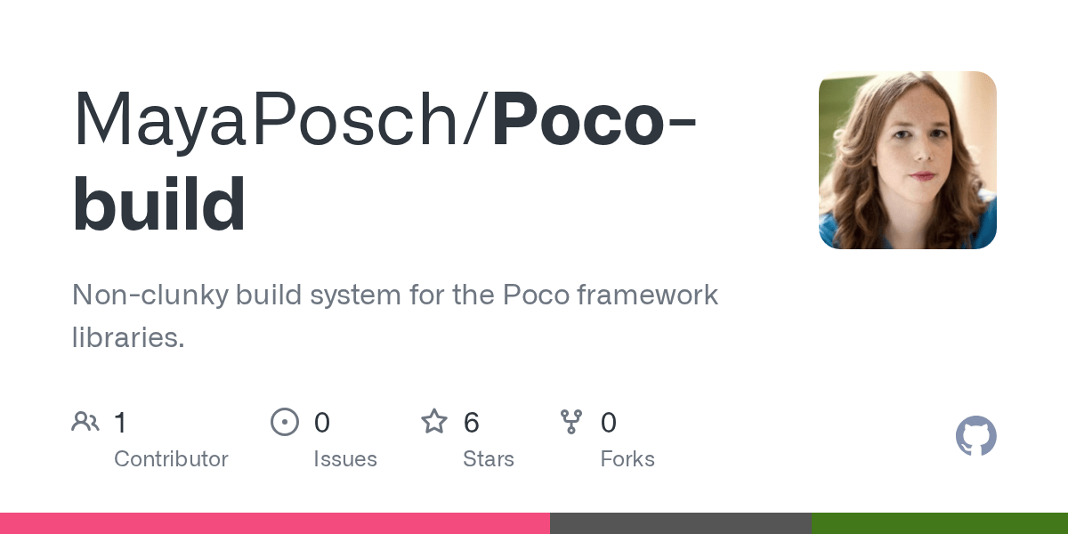 GitHub MayaPosch/Pocobuild Nonclunky build system for the Poco