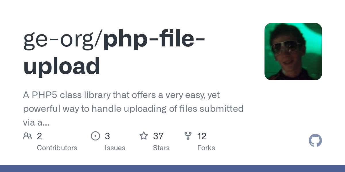 GitHub A PHP5 class library that offers a