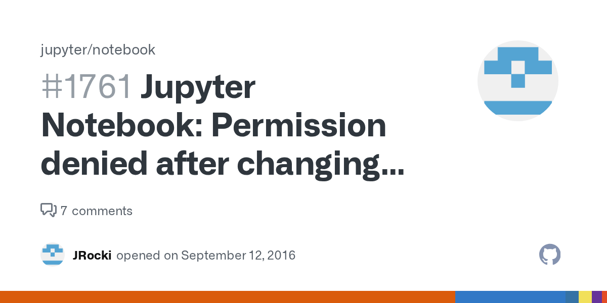 Jupyter Notebook Permission denied after changing Windows 7 user
