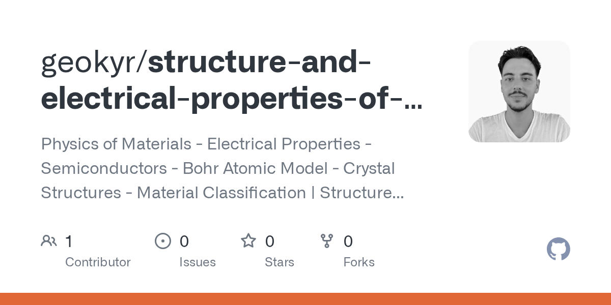 GitHub geokyr/ecentuastructureandelectricalpropertiesof