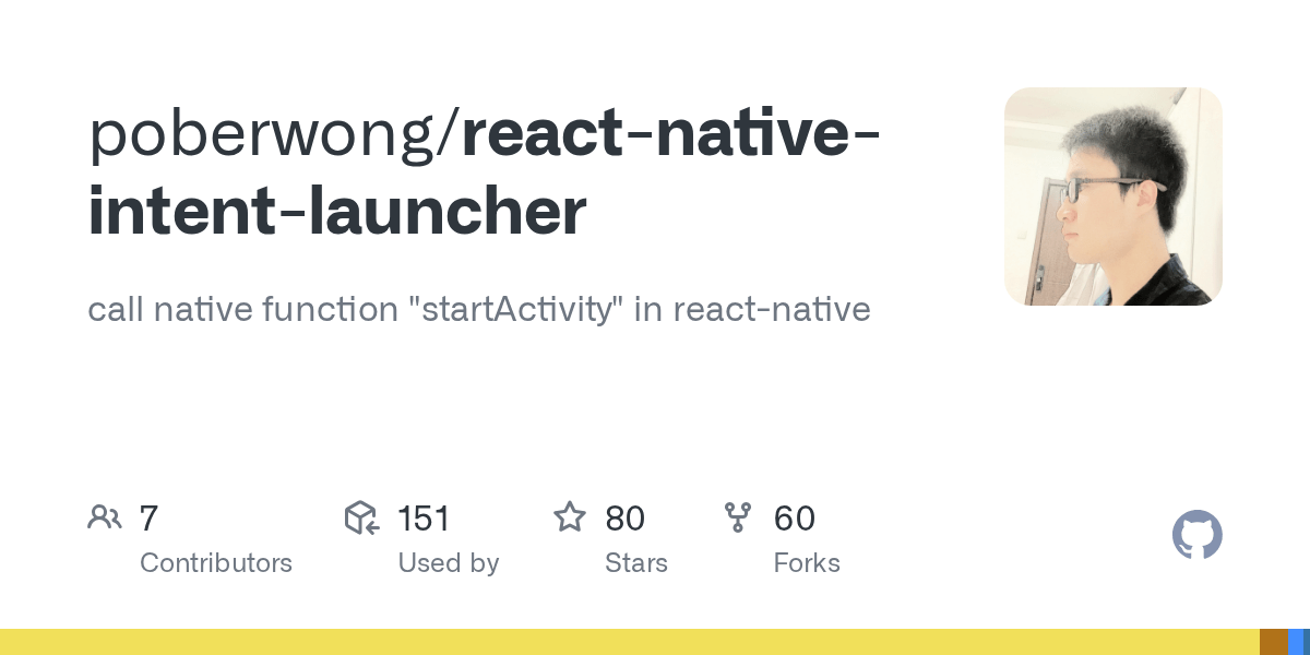 GitHub poberwong/reactnativeintentlauncher call