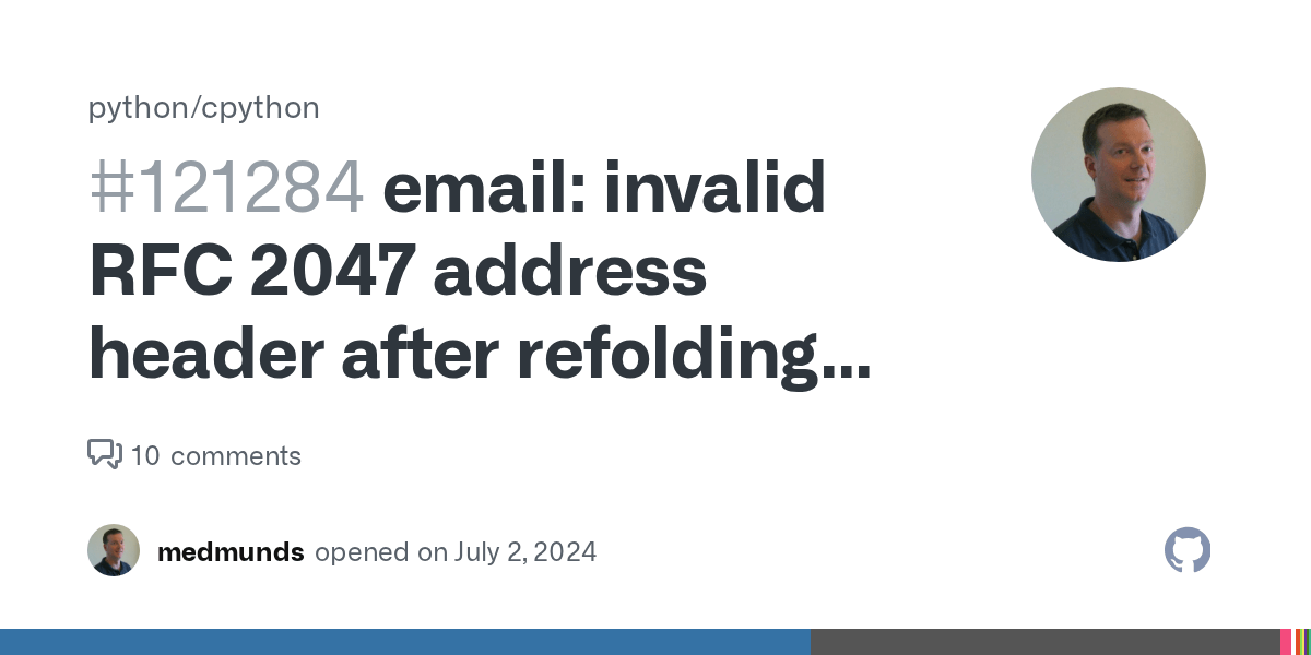 email invalid RFC 2047 address header after refolding with email