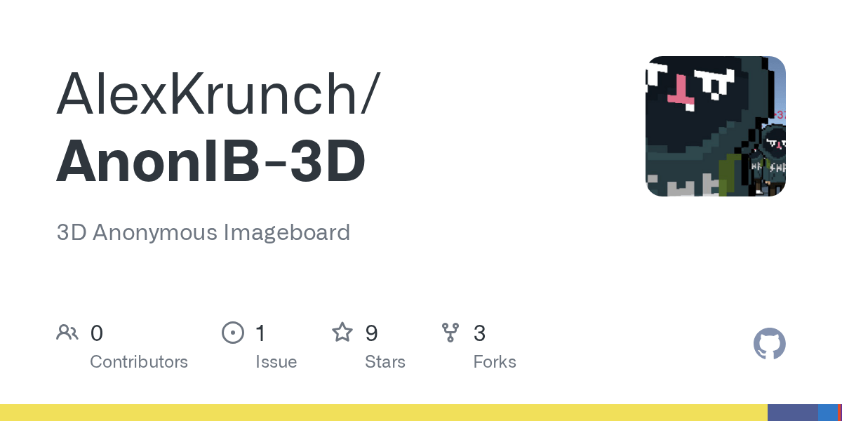 GitHub AlexKrunch/AnonIB3D 3D Anonymous Imageboard(04)