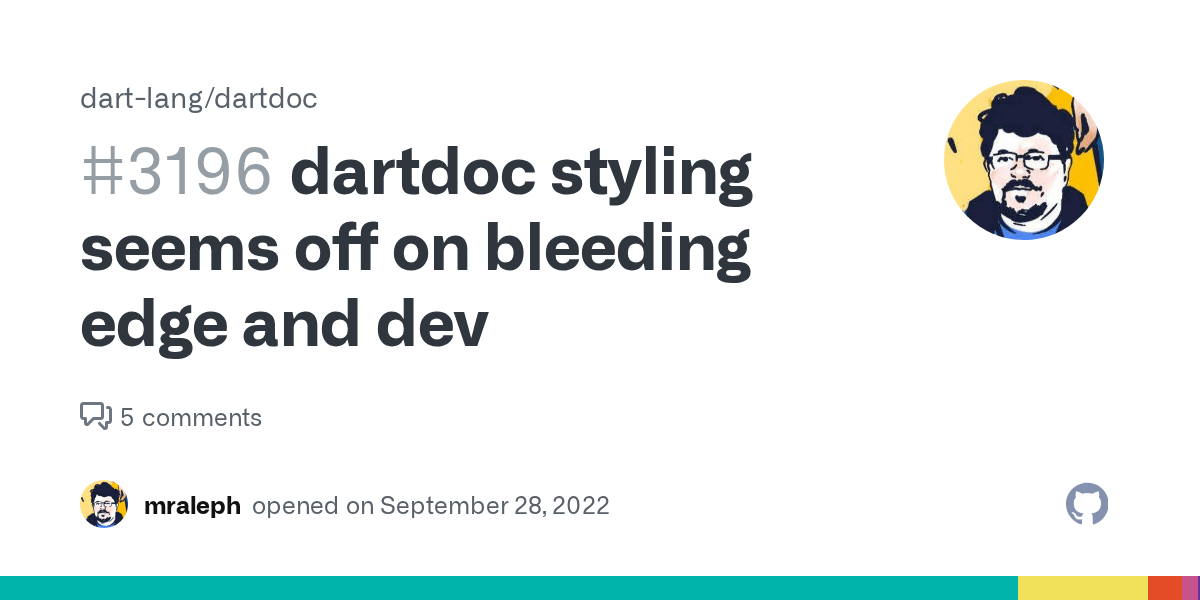 dartdoc styling seems off on bleeding edge and dev · Issue 3196 · dartlang/dartdoc · GitHub