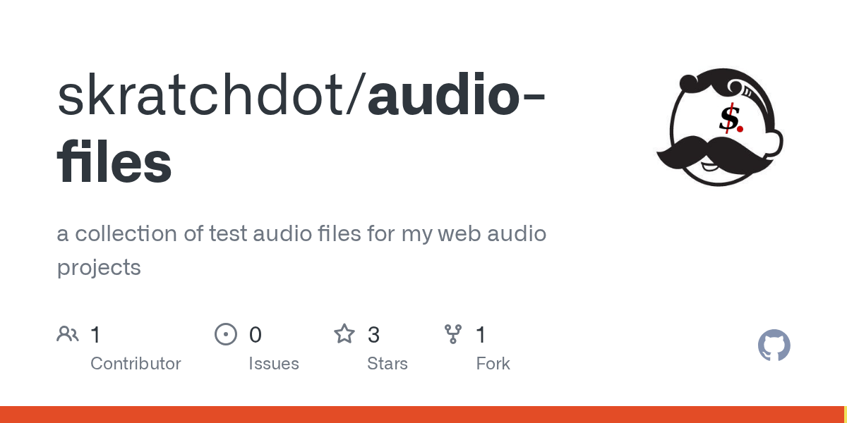 GitHub skratchdot/audiofiles a collection of test audio files for