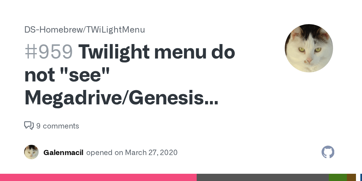 Twilight menu do not "see" Megadrive/Genesis ROM in BIN or SMD format