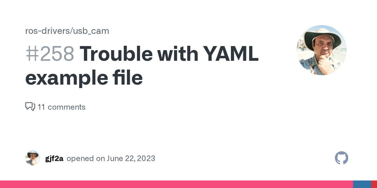 Trouble with YAML example file · Issue 258 · rosdrivers/usb_cam · GitHub