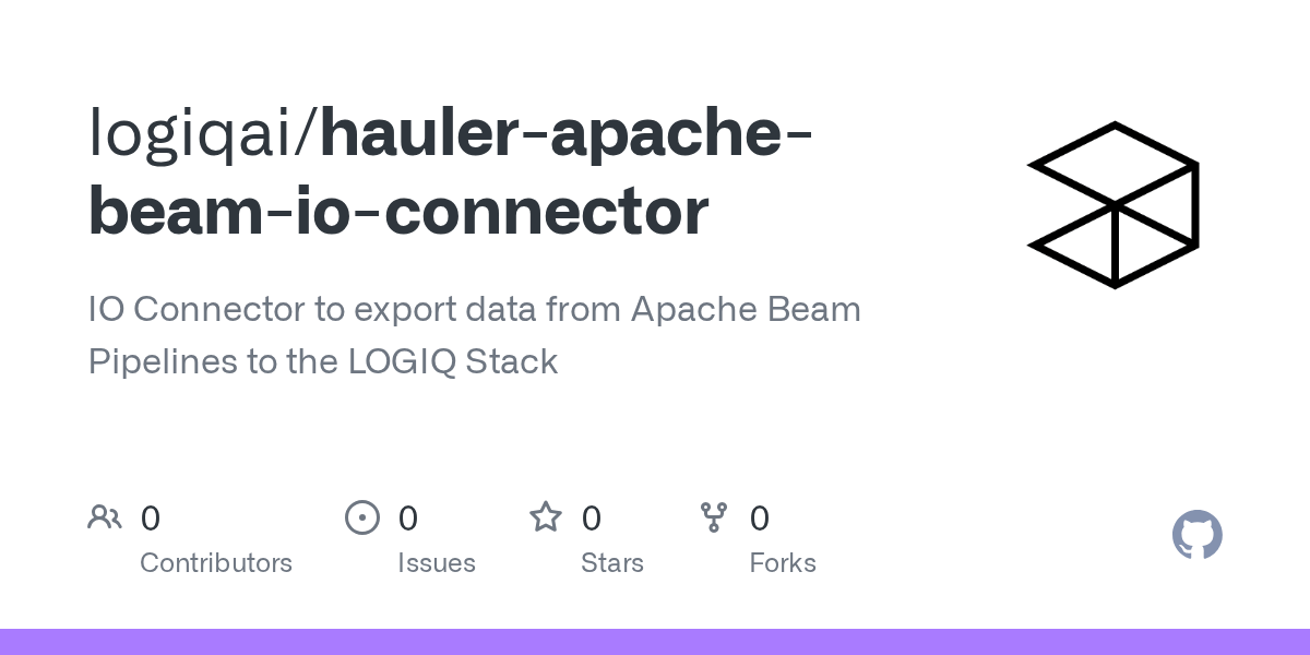 GitHub logiqai/haulerapachebeamioconnector IO Connector to