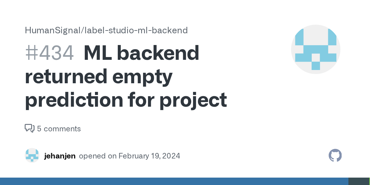 ML backend returned empty prediction for project · Issue 434