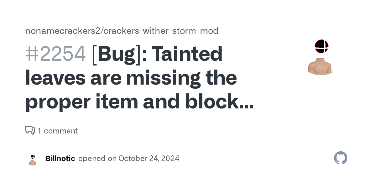 [Bug] Tainted leaves are missing the proper item and block tags