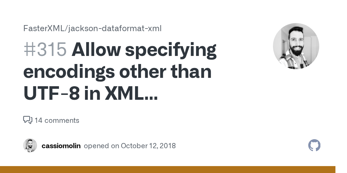 Allow specifying encodings other than UTF8 in XML declaration written