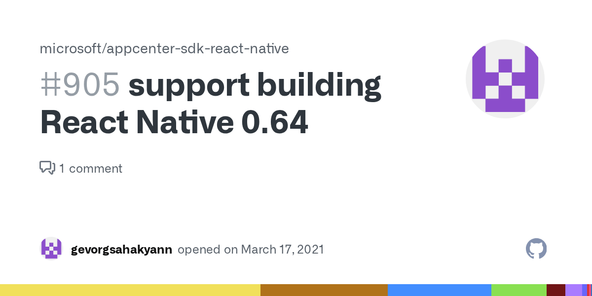 support building React Native 0.64 · Issue 905