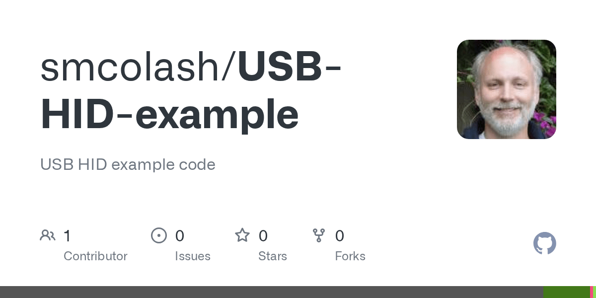 GitHub smcolash/USBHIDexample USB HID example code