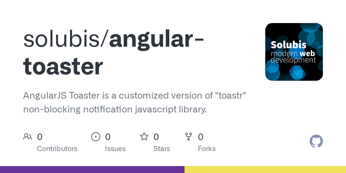 GitHub solubis/angulartoaster AngularJS Toaster is a customized