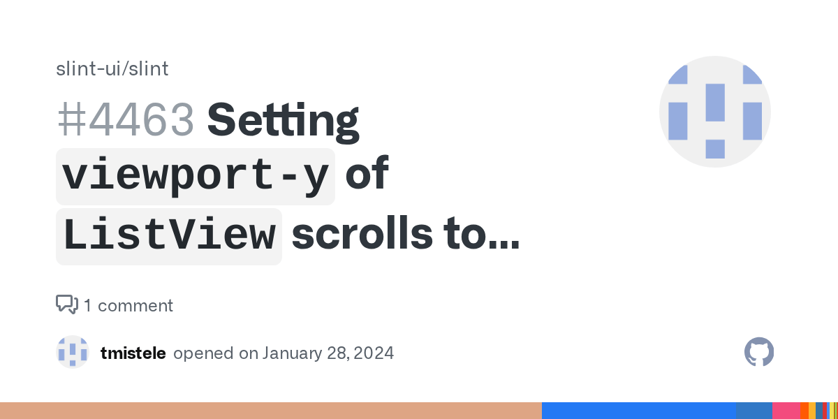 Setting `viewporty` of `ListView` scrolls to wrong position · Issue