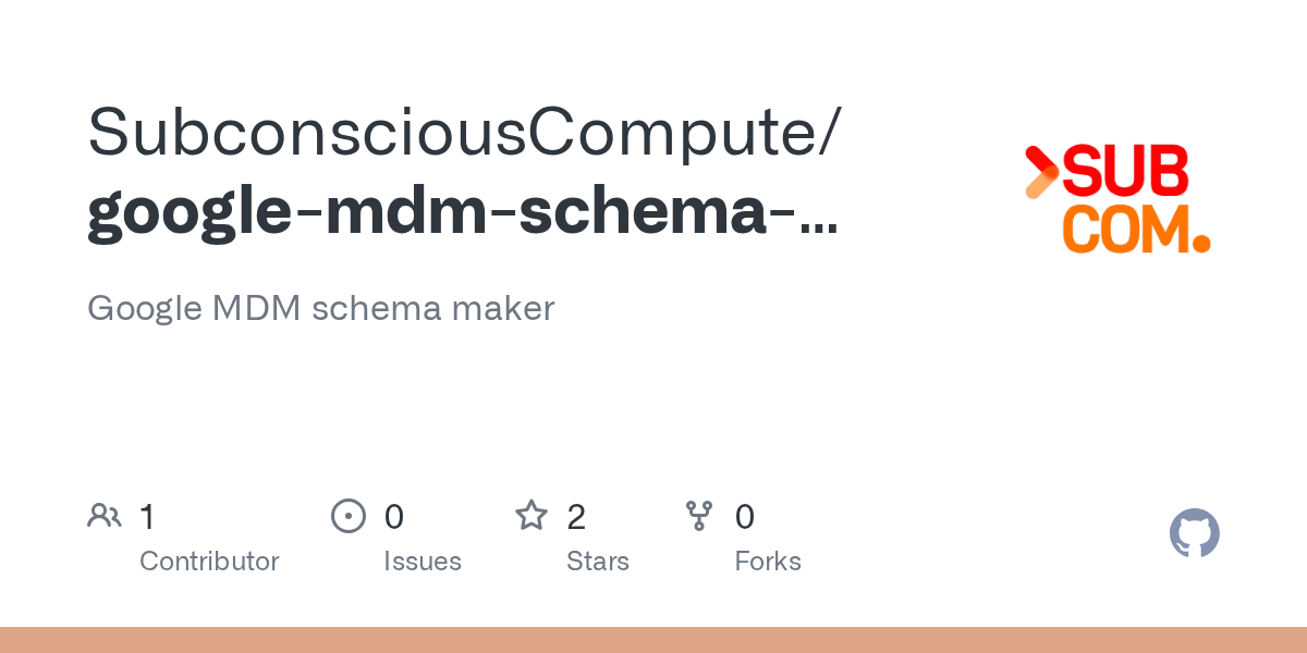 GitHub Google MDM schema