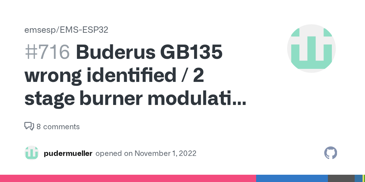 Buderus GB135 wrong identified / 2 stage burner modulation and