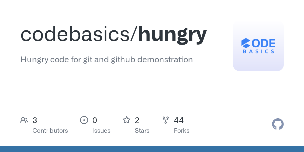GitHub codebasics/hungry Hungry code for git and github demonstration