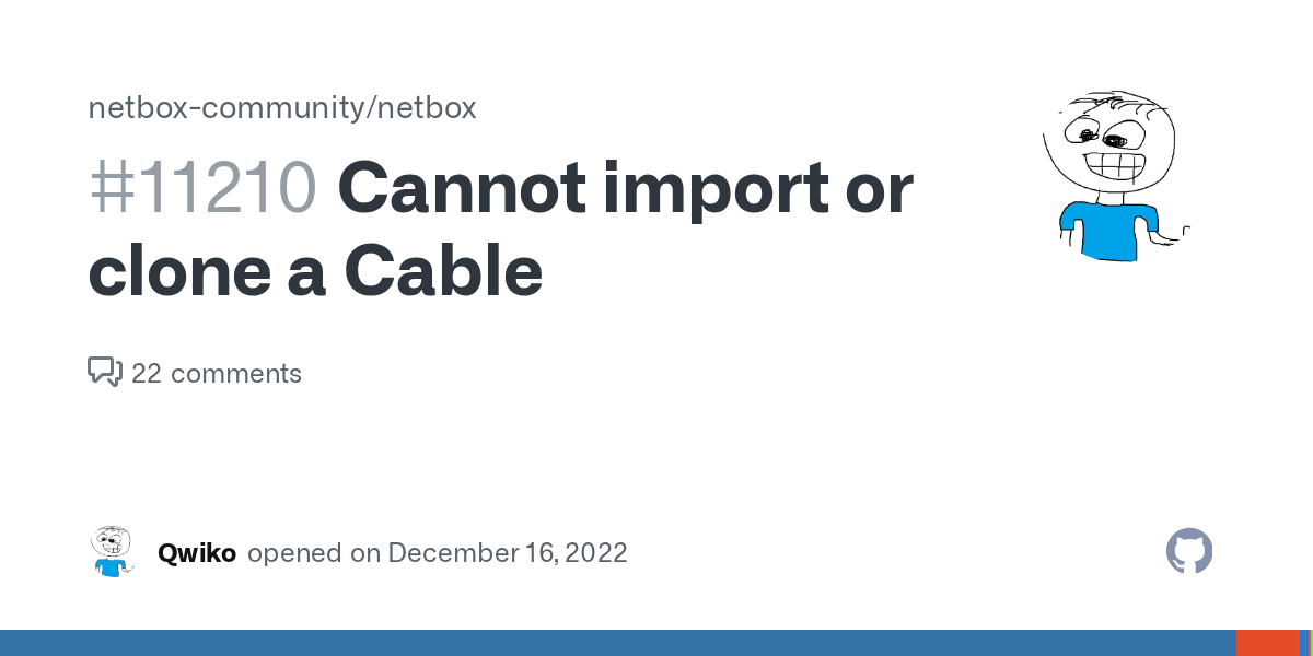 Cannot import or clone a Cable · Issue 11210 ·
