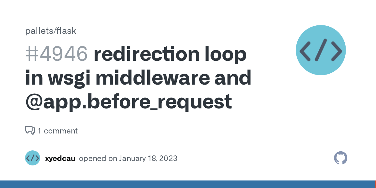 redirection loop in wsgi middleware and app.before_request · Issue