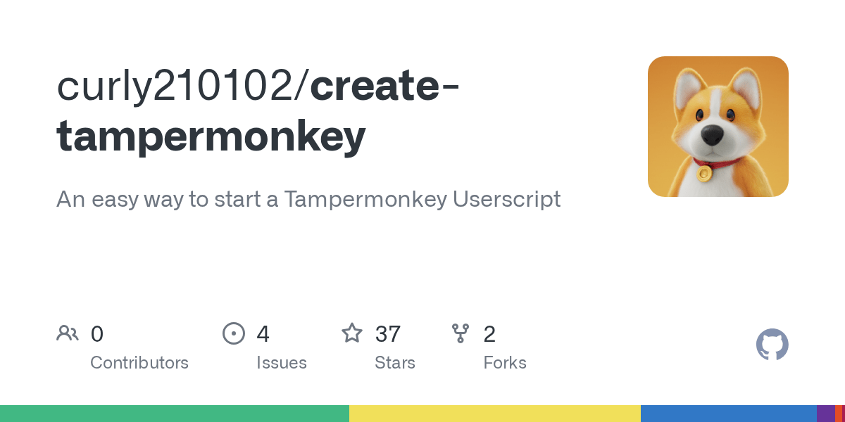 GitHub curly210102/createtampermonkey An easy way to start a Tampermonkey Userscript