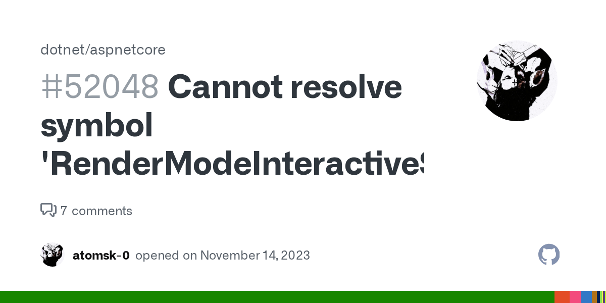 Cannot resolve symbol 'RenderModeInteractiveServer' · Issue 52048 · · GitHub