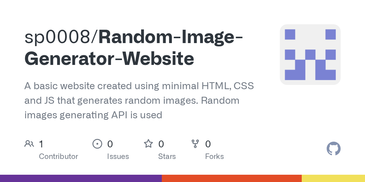 GitHub sp0008/RandomImageGeneratorWebsite A basic website created