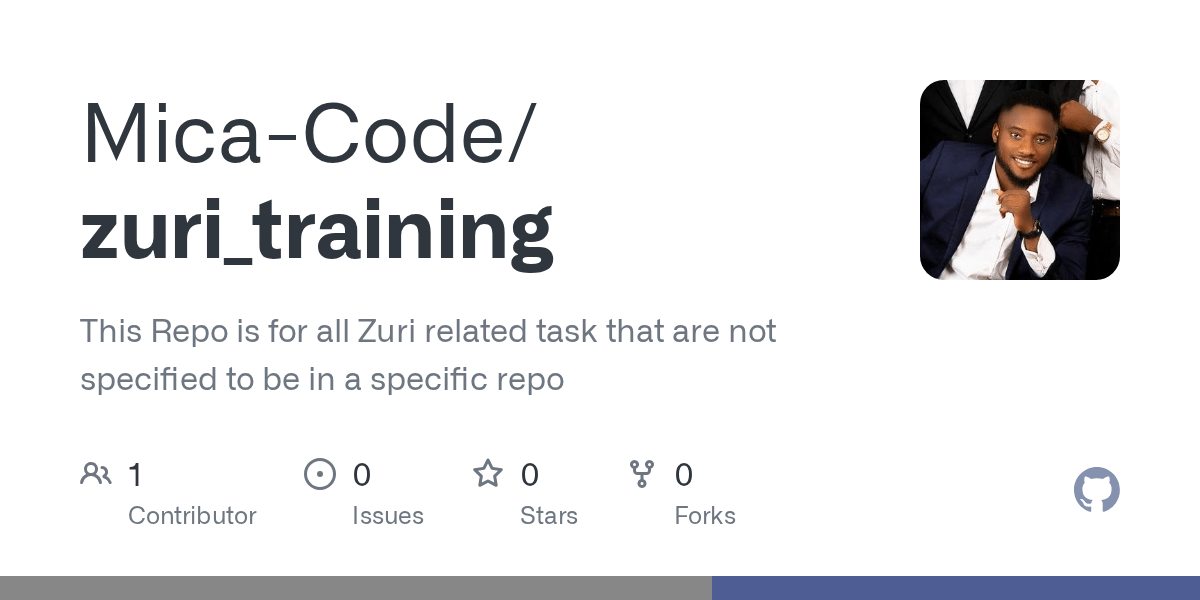 GitHub MicaCode/zuri_training This Repo is for all Zuri related