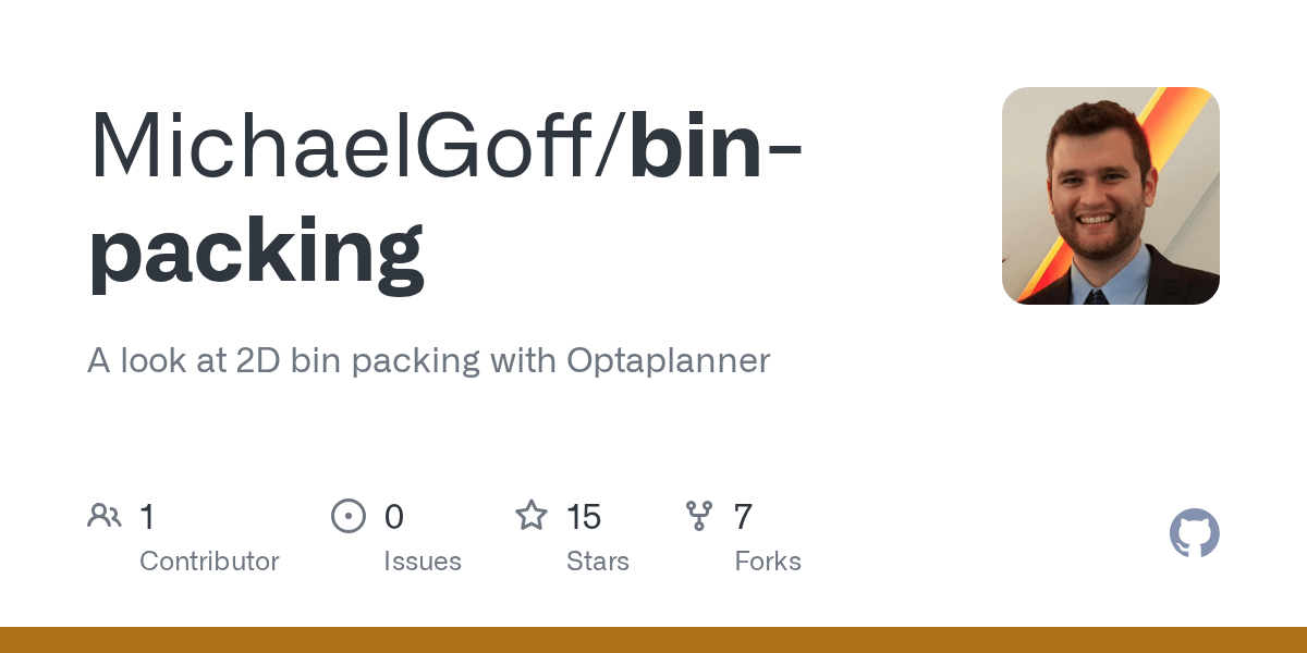 GitHub MichaelGoff/binpacking A look at 2D bin packing with Optaplanner
