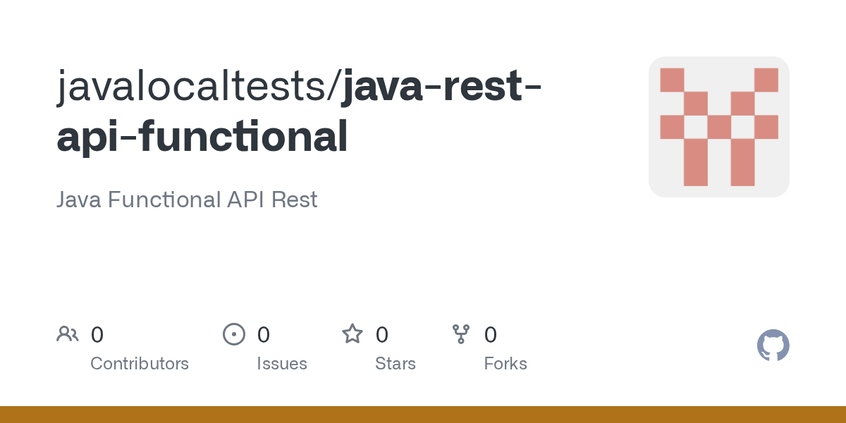 GitHub javalocaltests/javarestapifunctional Java Functional API Rest