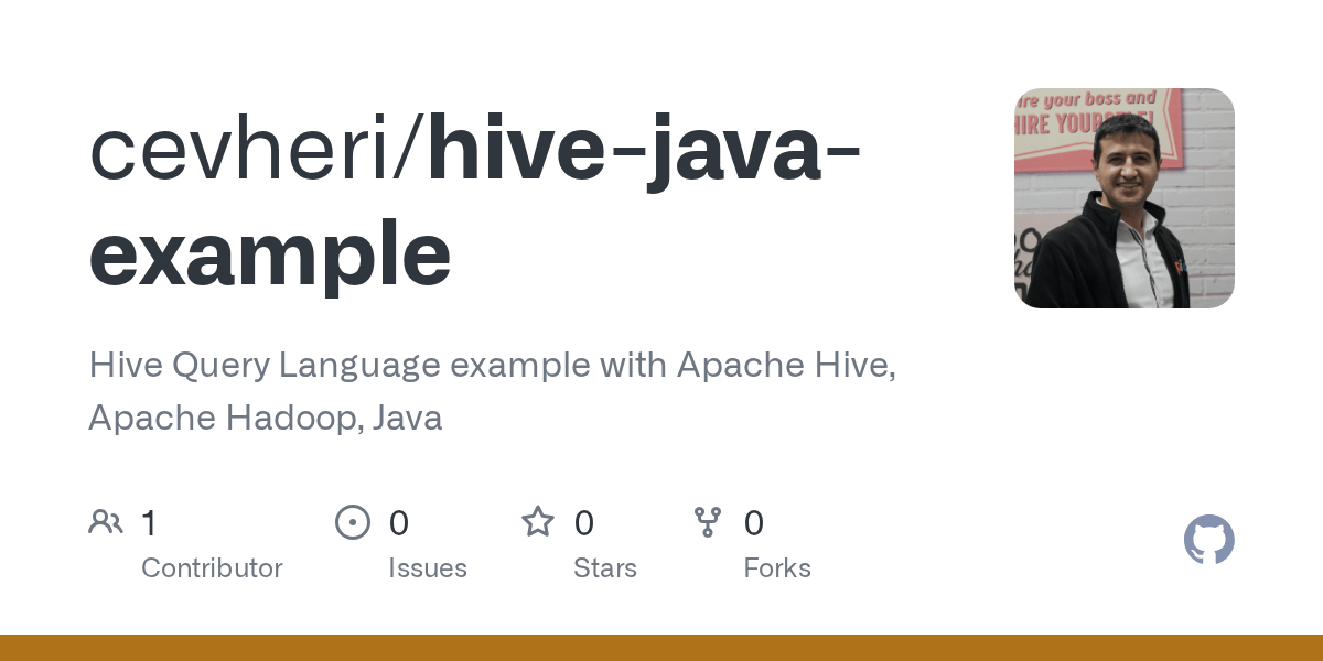GitHub cevheri/hivejavaexample Hive Query Language example with