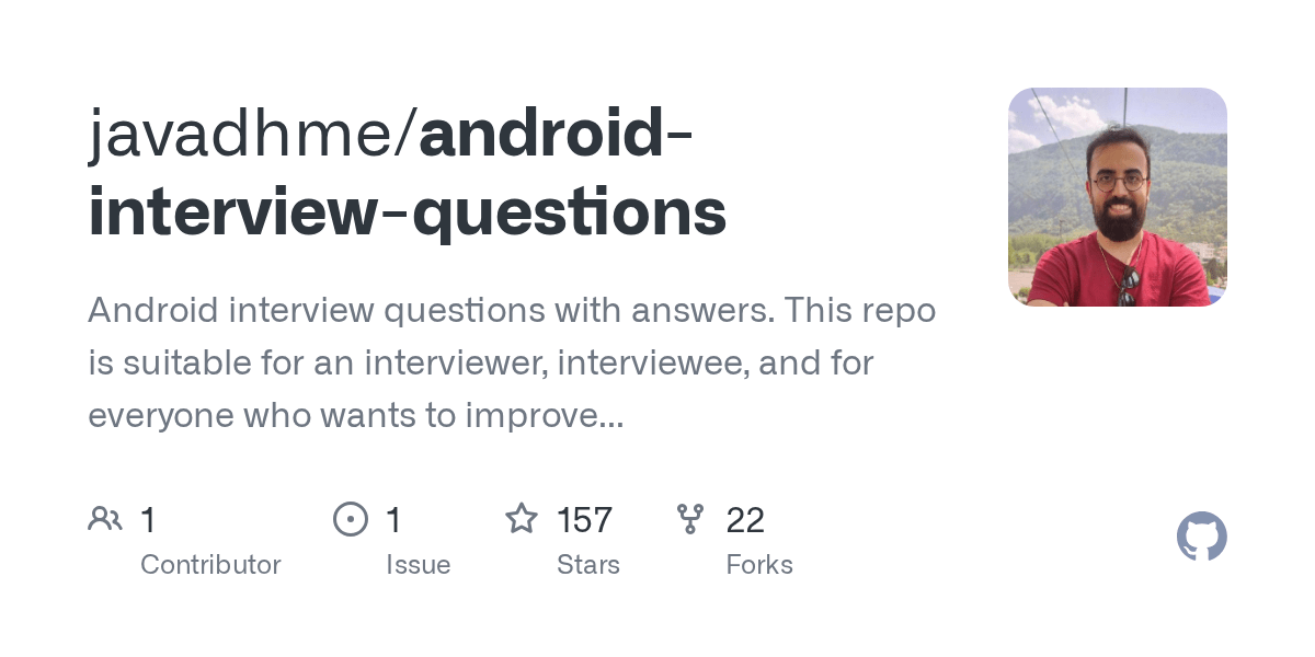 GitHub javadhme/androidinterviewquestions Android interview
