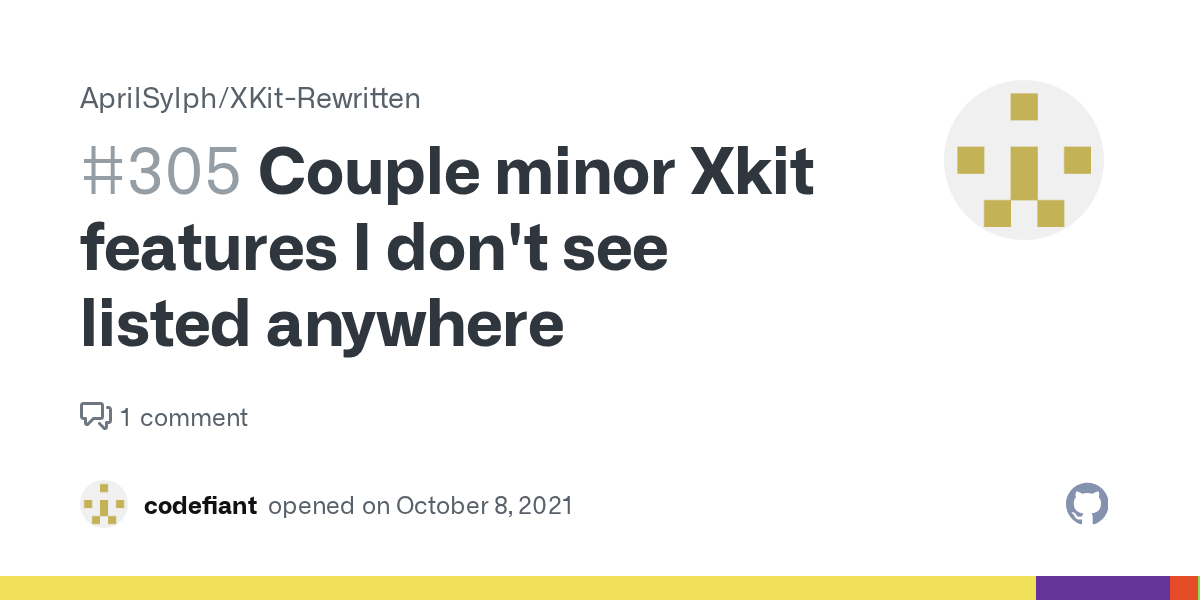 Couple minor Xkit features I don't see listed anywhere · Issue 305