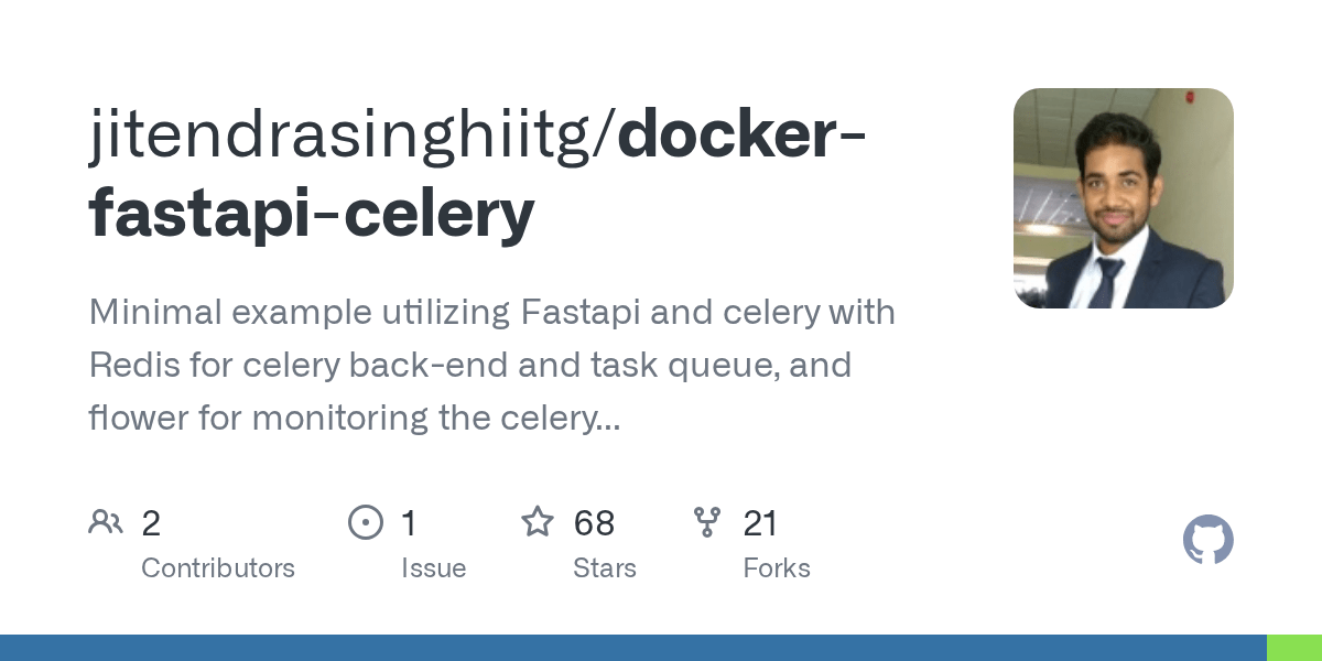 GitHub jitendrasinghiitg/dockerfastapicelery Minimal example