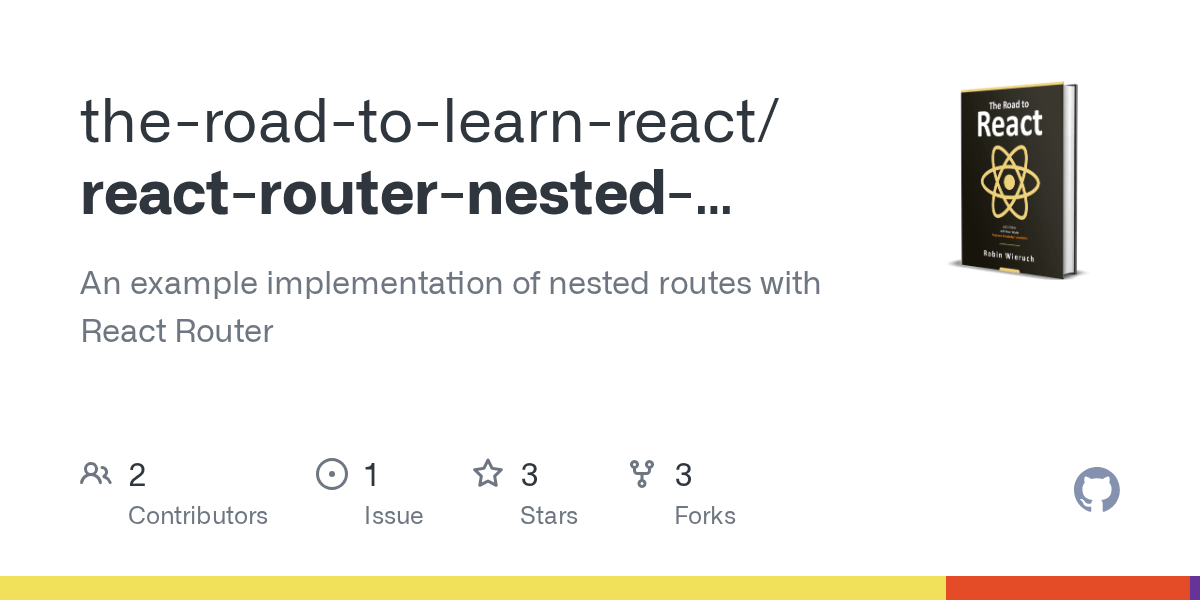 GitHub theroadtolearnreact/reactrouternestedroutesexample An