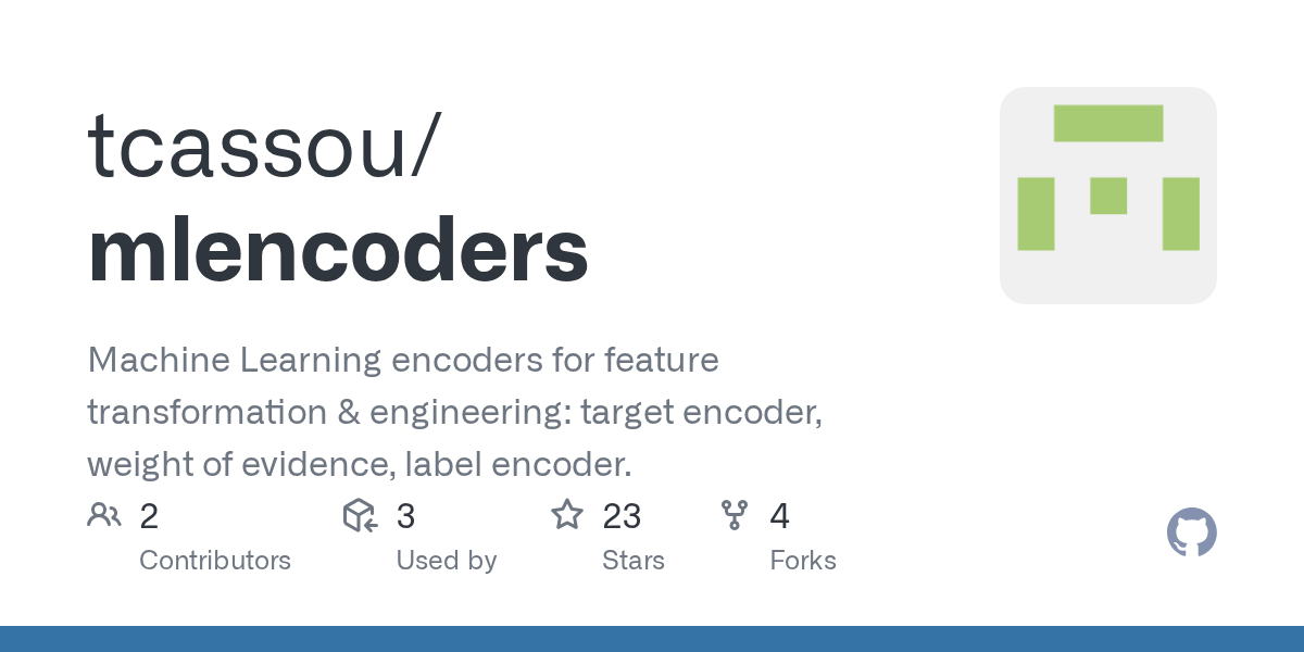 GitHub tcassou/mlencoders Machine Learning encoders for feature