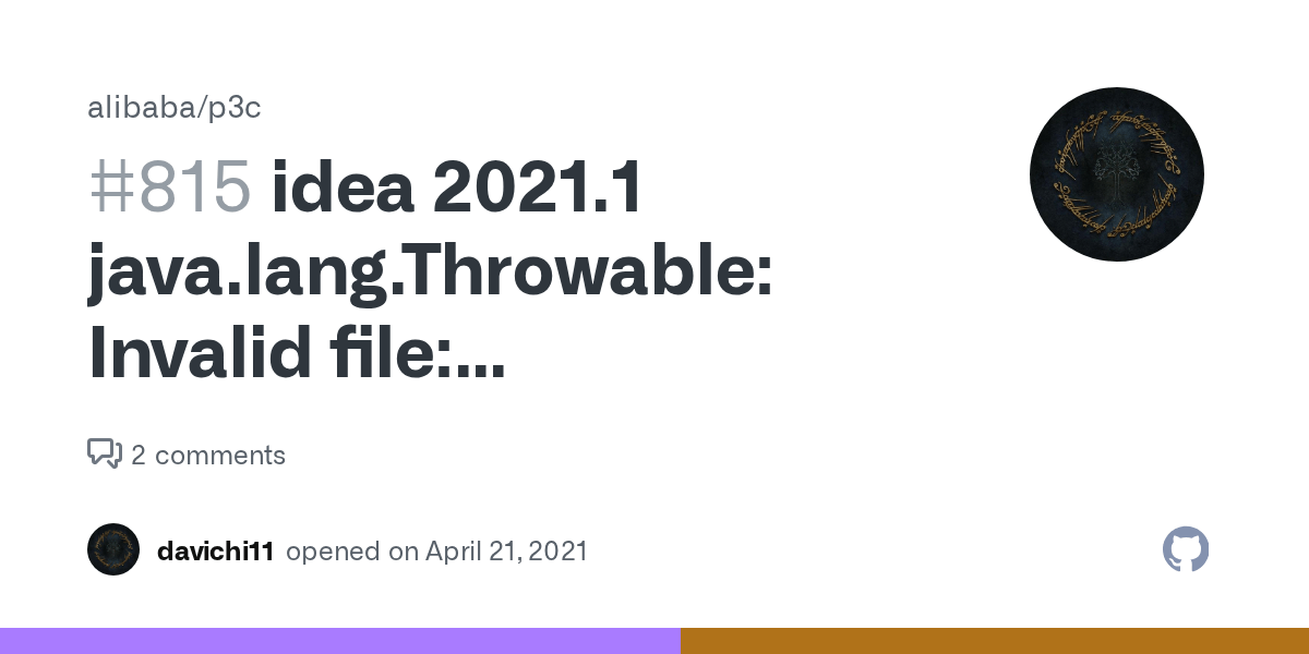 idea 2021.1 java.lang.Throwable Invalid file GitIndexVirtualFile