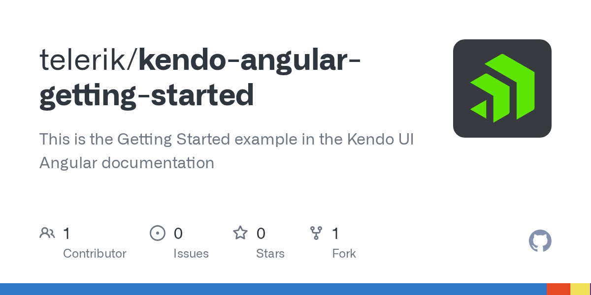 GitHub telerik/kendoangulargettingstarted This is the Getting Started example in the Kendo
