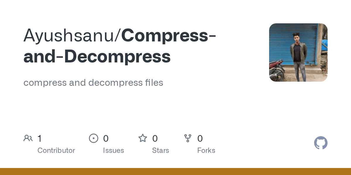 GitHub compress and files