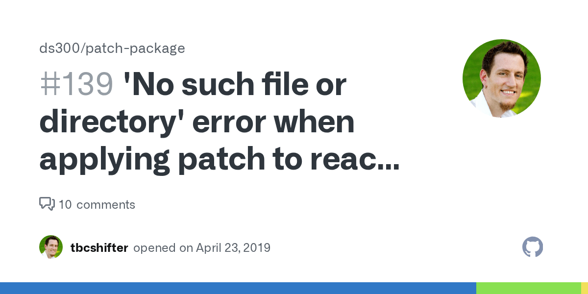 'No such file or directory' error when applying patch to reactnative
