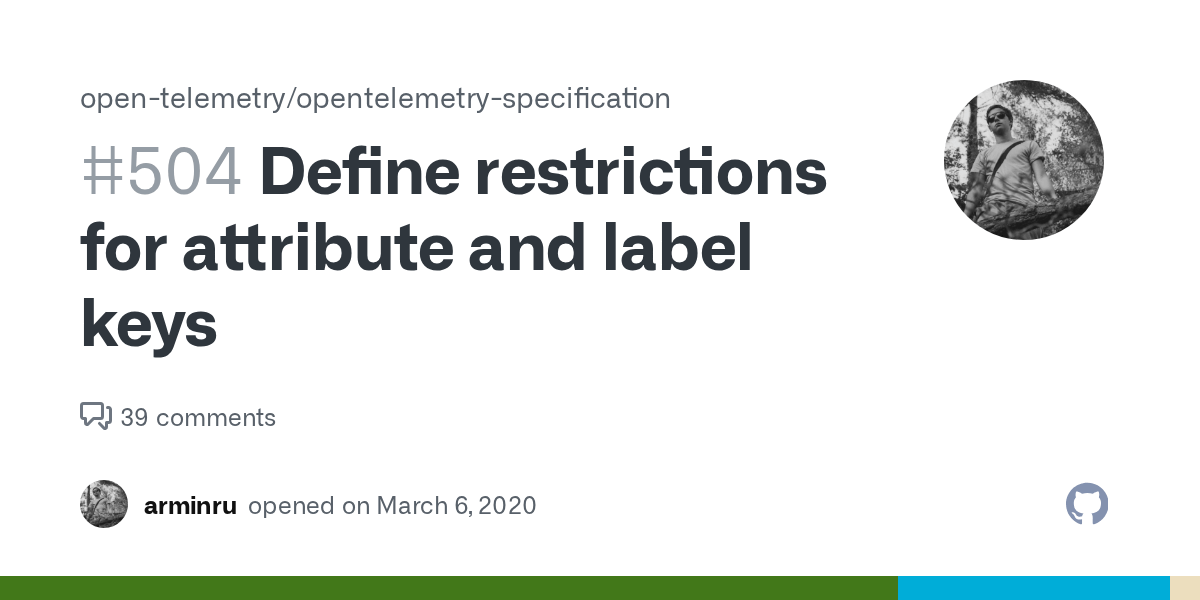 Define restrictions for attribute and label keys · Issue 504 · open