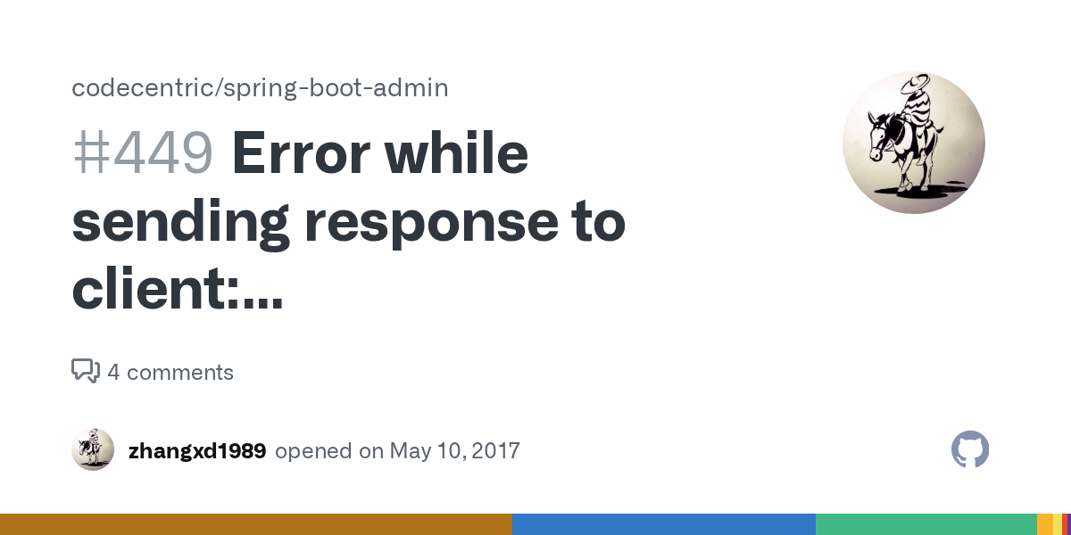 Error while sending response to client java.io.IOException Broken
