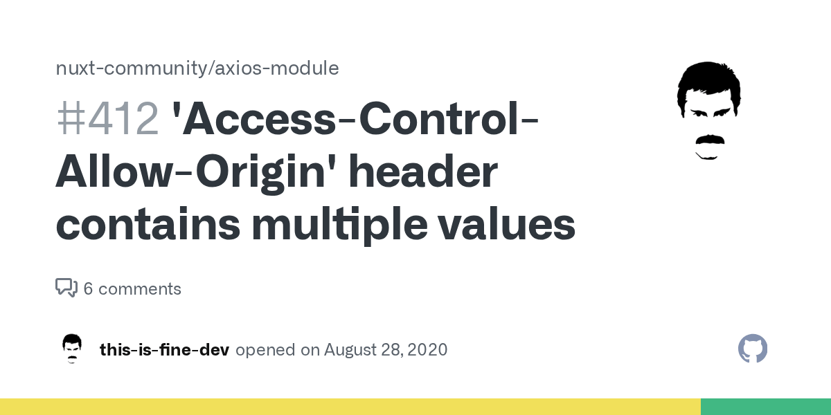 'AccessControlAllowOrigin' header contains multiple values · Issue