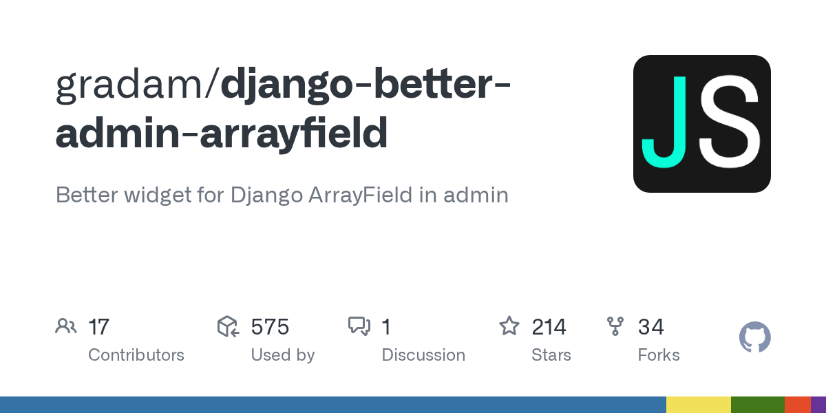 GitHub gradam/djangobetteradminarrayfield Better widget for