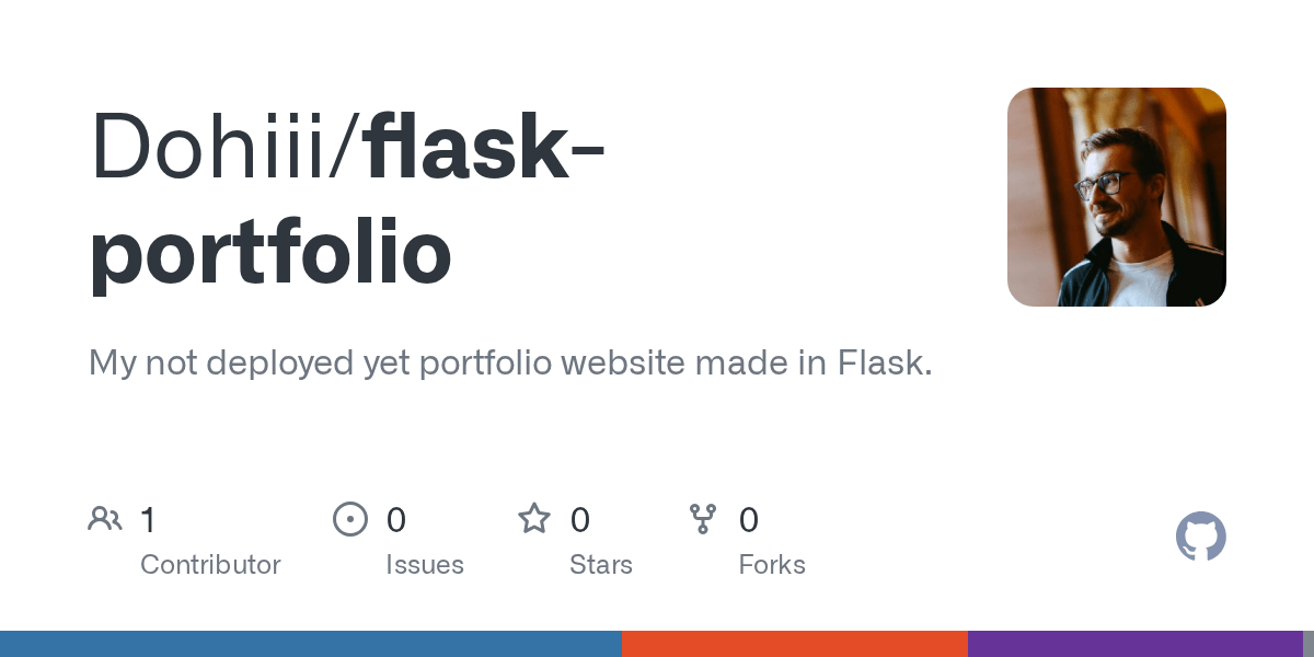 GitHub Dohiii/flaskportfolio My not deployed yet portfolio website
