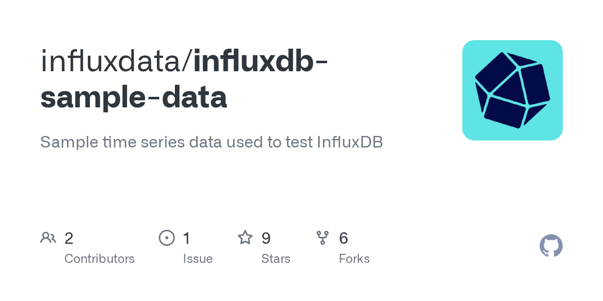 GitHub influxdata/influxdbsampledata Sample time series data used