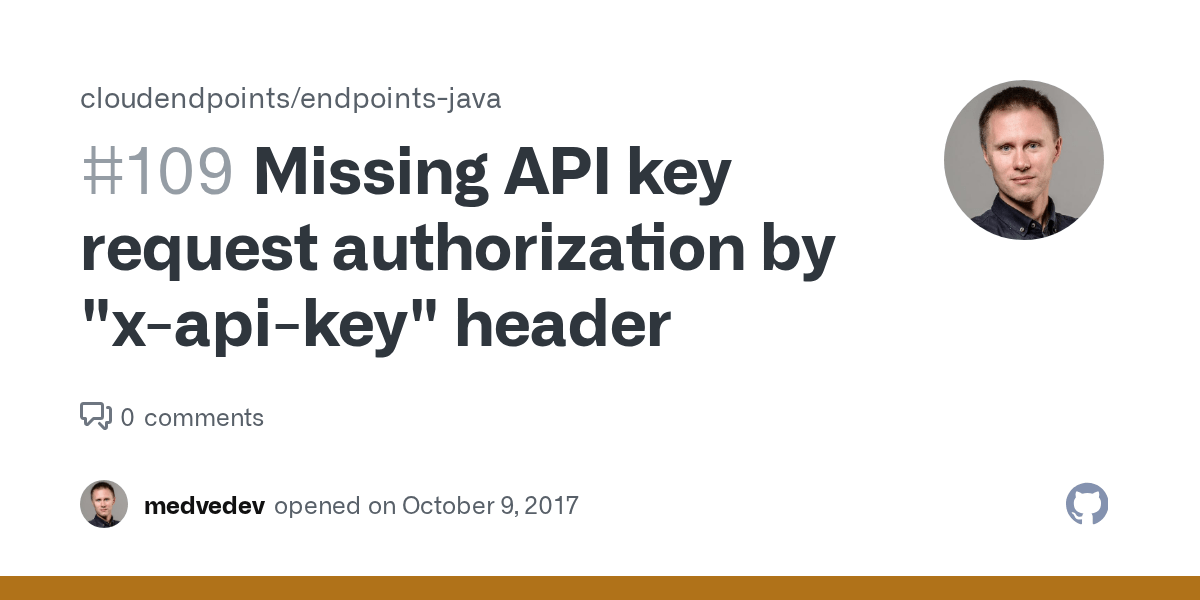 Missing API key request authorization by "xapikey" header · Issue